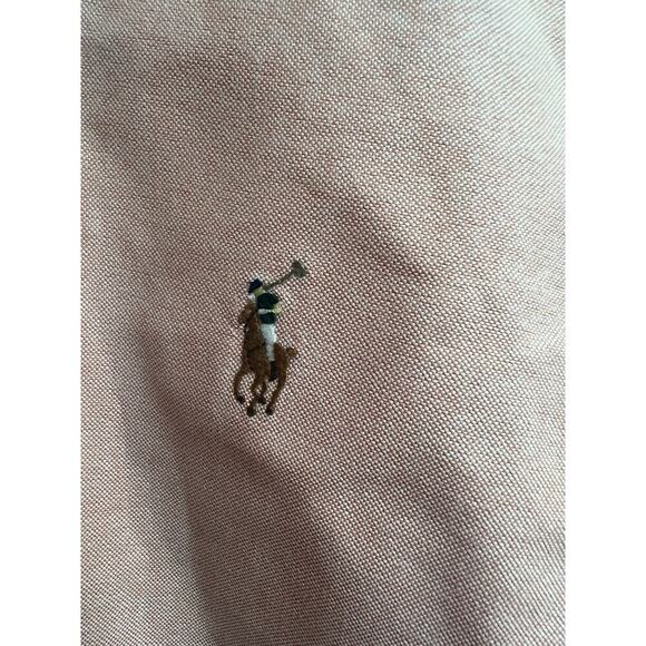 Ralph Lauren Classic Fit Men's Medium Cotton Orange Button Up - Picture 4 of 8